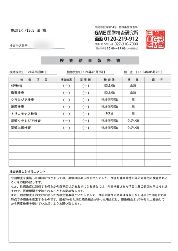 ◆5月検査結果！